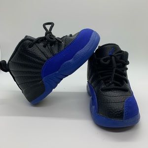 Toddler Jordan 12 Retro Black Game Royal Blue (GS)